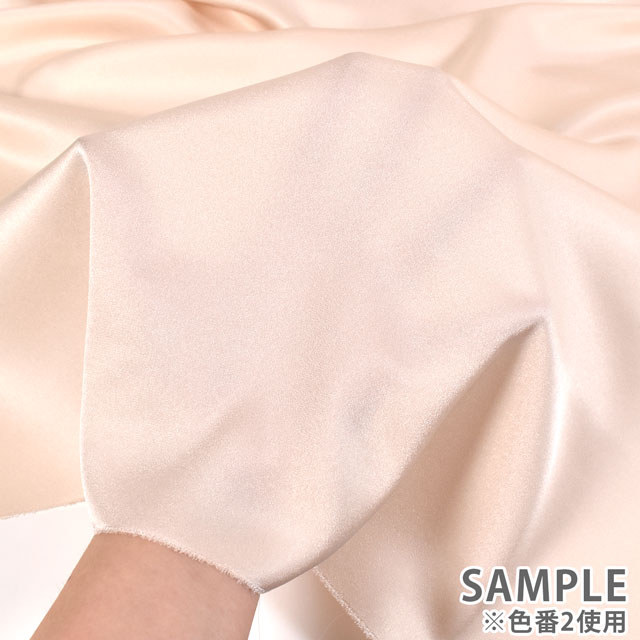 生地 シルデューサテン(KKF8031) FBK.フォーマルブラック 10Ae07_