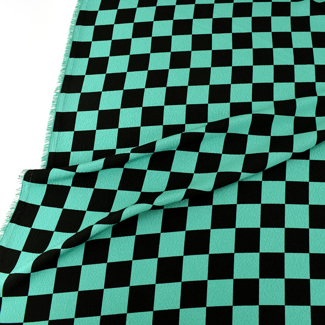 生地 二越ちりめん 大市松 (KKP3338) 色番GR 09Bj21_