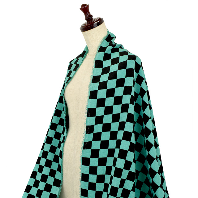 生地 二越ちりめん 大市松 (KKP3338) 色番GR 09Bj21_