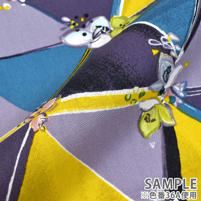 生地 みすゞうた 露 /綿麻キャンバス(KMCSK) 36A.かものは 99Zz99_