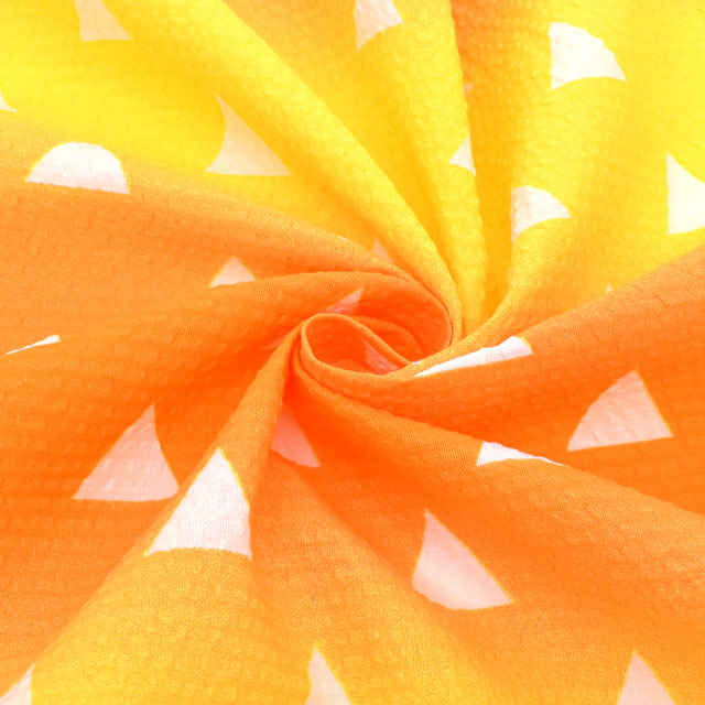 生地 和風リップルプリント 鱗(KMR-04) イエロー 99Zz99_