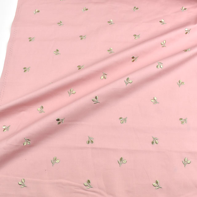 生地 Daily ソフトブロード刺繍 チェリー(KOF-34) NV.ネイビー 99Zz99_