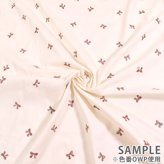 生地 Daily ソフトブロード刺繍 リボン(KOF-43) LBL.ライトブルー 09Bk22_