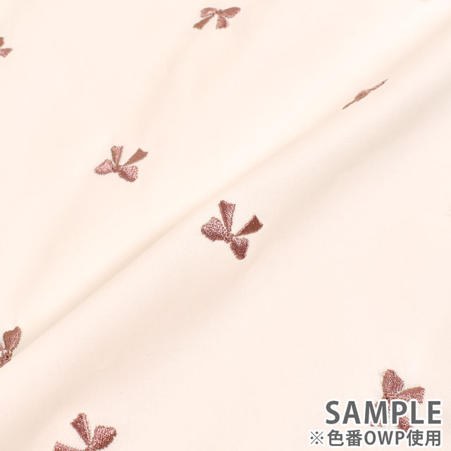 生地 Daily ソフトブロード刺繍 リボン(KOF-43) LBL.ライトブルー 09Bk22_