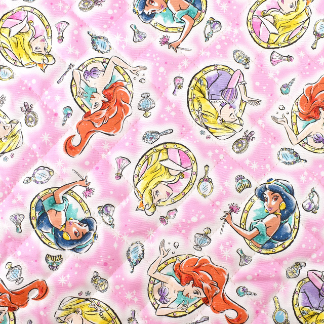 生地 BTS ディズニープリンセス/キルティング(GRQ-1086) 1A.ピンク 99Zz99_