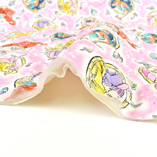 生地 BTS ディズニープリンセス/キルティング(GRQ-1086) 1A.ピンク 99Zz99_