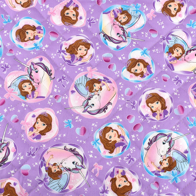 生地 BTS 小さなプリンセスソフィア/キルティング(GRQ-1089) 1A.パープル 99Zz99_