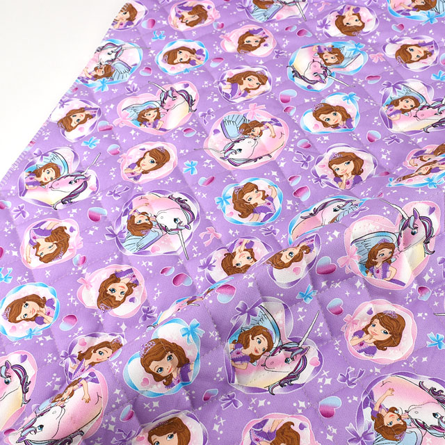 生地 BTS 小さなプリンセスソフィア/キルティング(GRQ-1089) 1A.パープル 99Zz99_