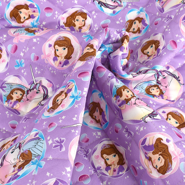 生地 BTS 小さなプリンセスソフィア/キルティング(GRQ-1089) 1A.パープル 99Zz99_