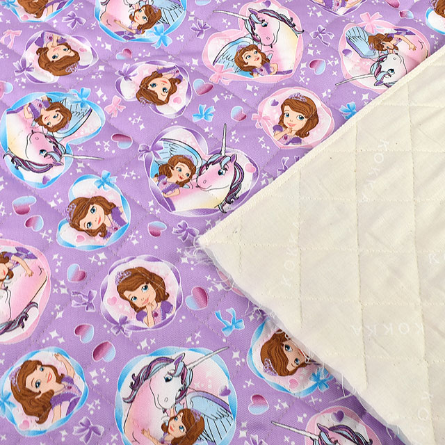 生地 BTS 小さなプリンセスソフィア/キルティング(GRQ-1089) 1A.パープル 99Zz99_