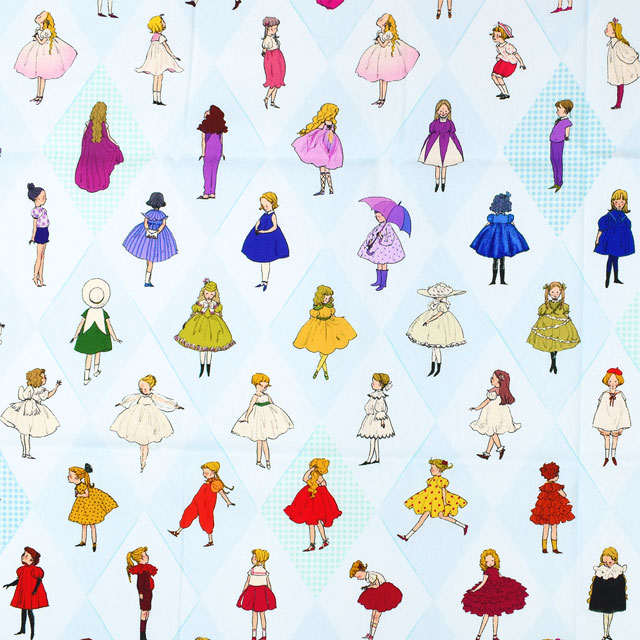 カットクロス くらはしれい お花の女の子たち 夏 Birth Flower(KRF) 145cm×50cm 色番04 99Zz99j