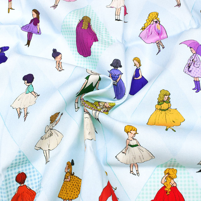 カットクロス くらはしれい お花の女の子たち 夏 Birth Flower(KRF) 145cm×50cm 色番04 99Zz99j