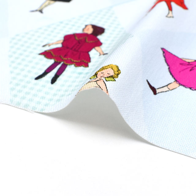 カットクロス くらはしれい お花の女の子たち 夏 Birth Flower(KRF) 145cm×50cm 色番04 99Zz99j