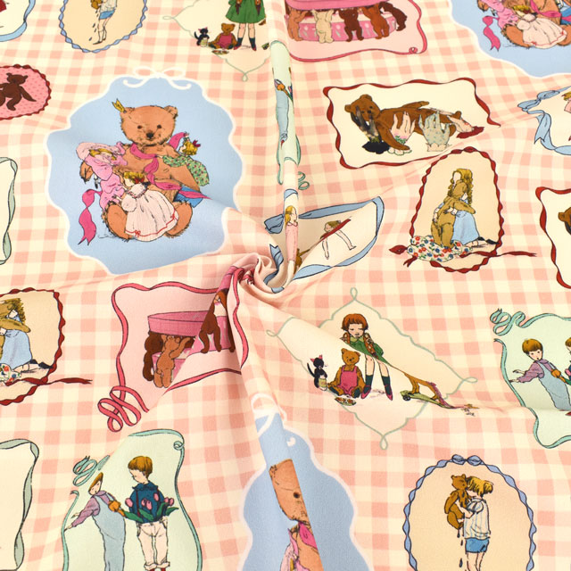 カットクロス Kurahashi Rei くらはしれい Wrapping Bears/オックス(KRF) 145cm×50cm 色番15 99Zz99j