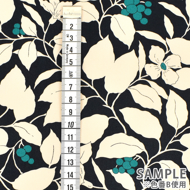 生地 ツイルプリント 葉と実(KSP5541) D.ブラウン 09Af16_