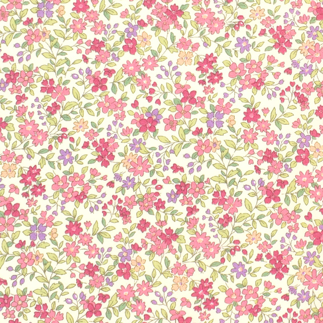 生地 広幅ブロード小花プリント(KTS2704) A.ピンク 09Af15_