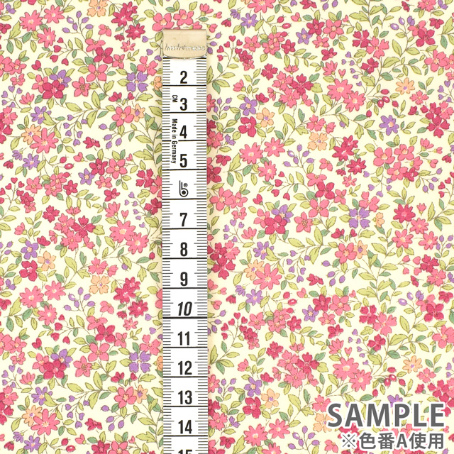 生地 広幅ブロード小花プリント(KTS2704) A.ピンク 09Af15_