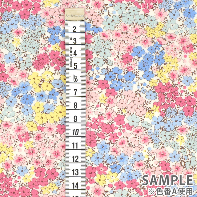 生地 ブロードプリント パステル小花(KTS3414) B.パープル 09Af15_
