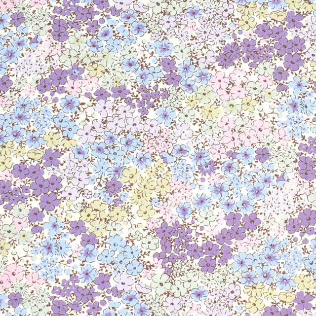 生地 ブロードプリント パステル小花(KTS3414) B.パープル 09Af15_