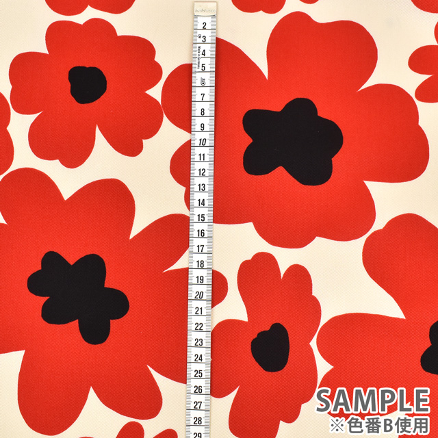 生地 ツイルプリント 中花(KTS3676) A.ブルー 09Af16_