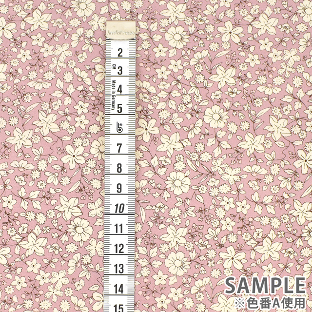 生地 ブロードプリント ホワイトフラワー(KTS6623) F.グリーン 09Af15_