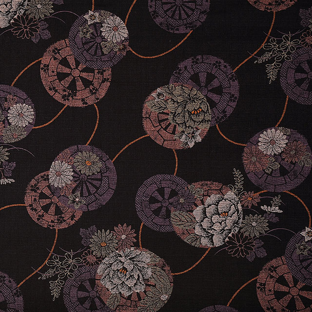 生地 サザンクロスプリント 華源氏車文様(KTS6648) C.濃紫 99Zz99_