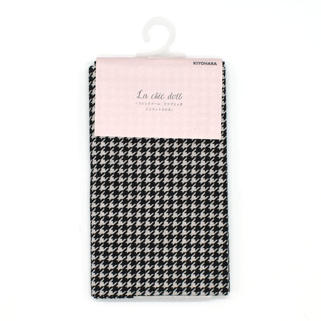 カットクロス ラシックドール 千鳥 ミニカットクロス/シーチング（LCDF-06MC） BK.ブラック 06Ab99_