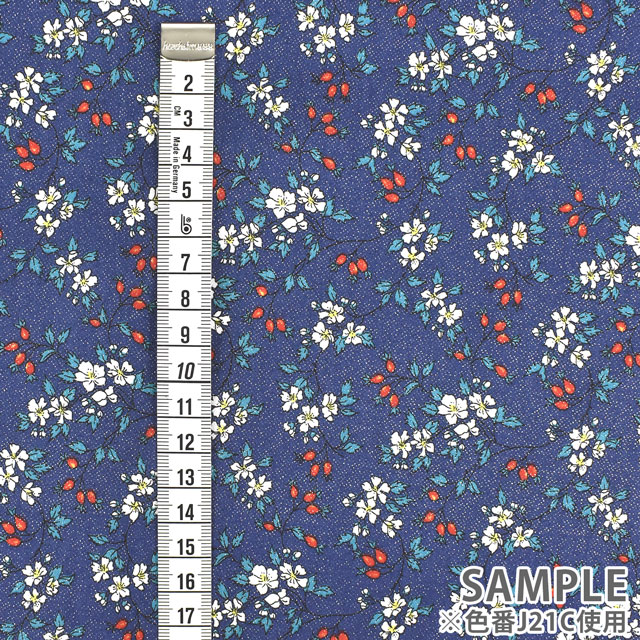 生地 LIBERTY 2021AW Brilliant Christmas Hips 'N' Hops ヒップス・アンド・ホップス(88-3338253G) J21A.グリーン 09Ac04j