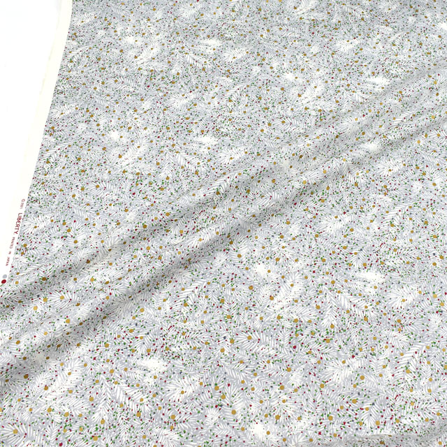 生地 LIBERTY FABRICS リバティ・ファブリックス タナローン 2021AW Brilliant Christmas Elizabeth Polka エリザベス・ポルカ(DC31688) J21C.グレー 99Zz99j
