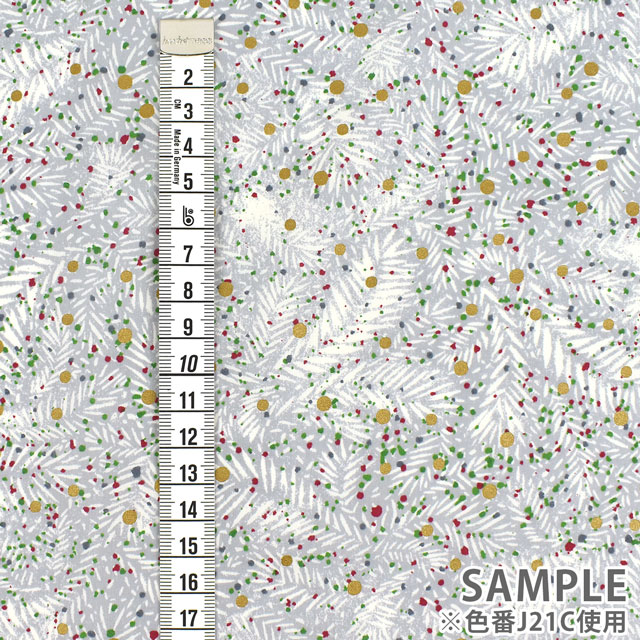 生地 LIBERTY FABRICS リバティ・ファブリックス タナローン 2021AW Brilliant Christmas Elizabeth Polka エリザベス・ポルカ(DC31688) J21C.グレー 99Zz99j