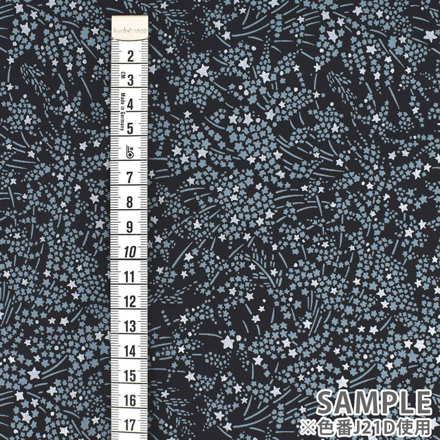 生地 LIBERTY FABRICS リバティ・ファブリックス タナローン 2021AW Brilliant Christmas Whispering Light ウィスパリング・ライト(DC31832) J21D.ブラック 99Zz99j