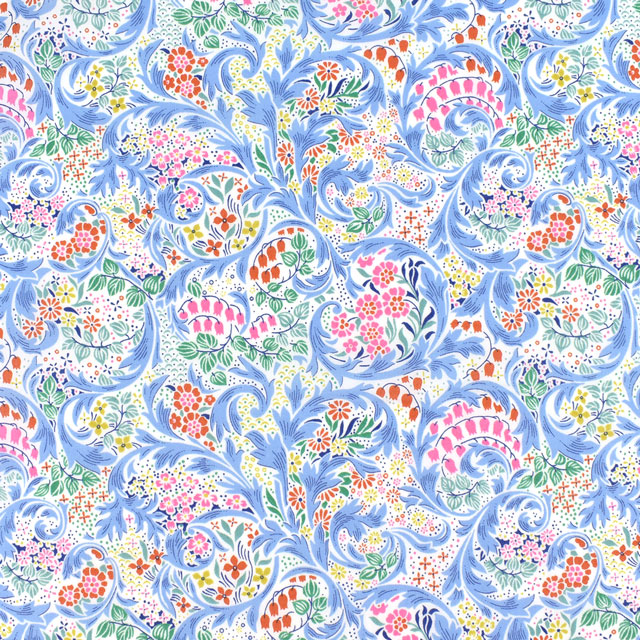 生地 LIBERTY FABRICS リバティ・ファブリックス タナローン 2022SS Sleeping Beauty スリーピング・ビューティ(22-3632114) 22CT.ブルー 99Zz99j