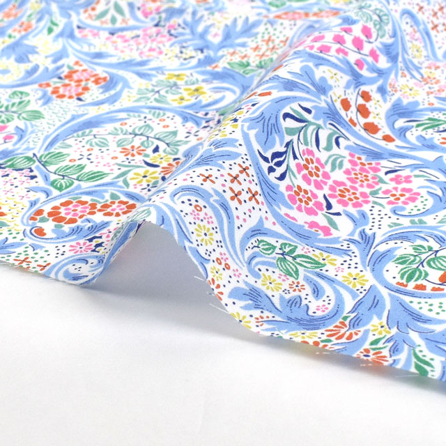生地 LIBERTY FABRICS リバティ・ファブリックス タナローン 2022SS Sleeping Beauty スリーピング・ビューティ(22-3632114) 22CT.ブルー 99Zz99j