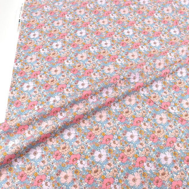 生地 LIBERTY FABRICS リバティ・ファブリックス タナローン 2022SS Meadow Song メドゥ・ソング(22-3632126) 22AT.ピンク 99Zz99j