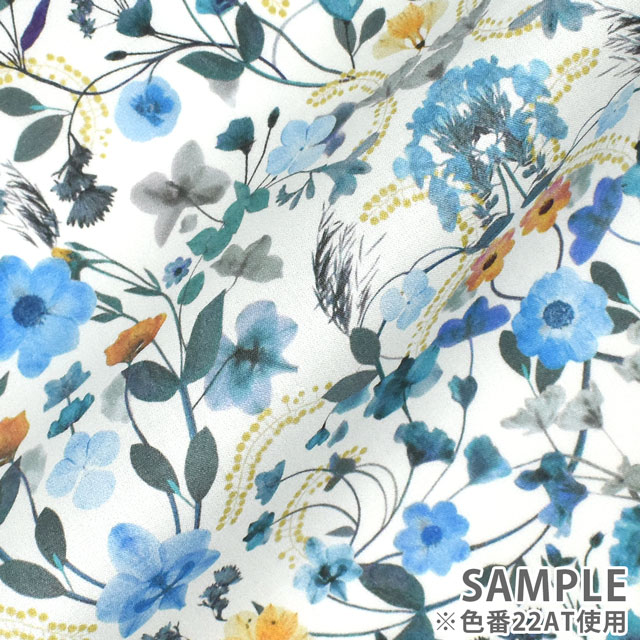 生地 LIBERTY FABRICS リバティ・ファブリックス タナローン 2022SS Aurora オーロラ(22-3632129) 22AT.ブルー 09Ac03j