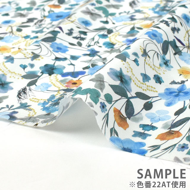 生地 LIBERTY FABRICS リバティ・ファブリックス タナローン 2022SS Aurora オーロラ(22-3632129) 22AT.ブルー 09Ac03j