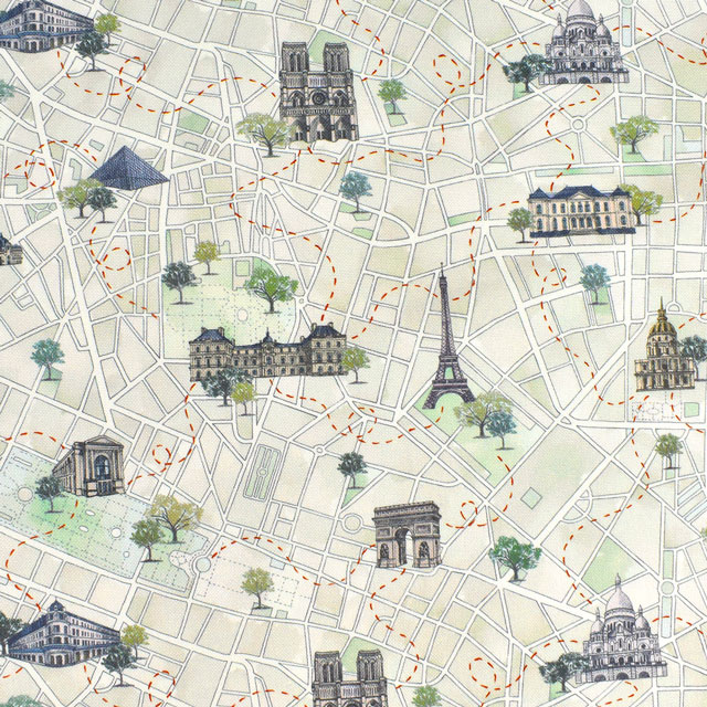 生地 LIBERTY FABRICS リバティ・ファブリックス 11号帆布 2022SS Rue de Paris ルー・ドゥ・パリス(DC30641) J22C.ナチュラル 99Zz99j