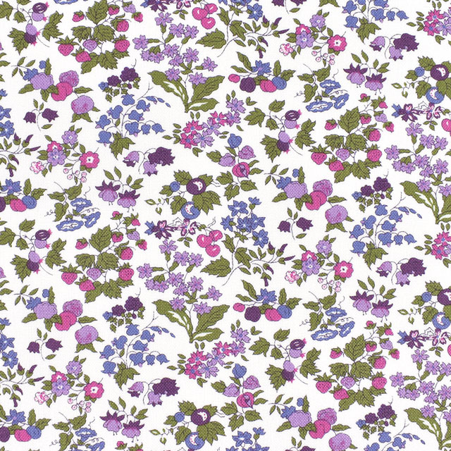 生地 LIBERTY FABRICS リバティ・ファブリックス 11号帆布 2022SS Nancy Ann ナンシー・アン(96-3286253) B.パープル 99Zz99j