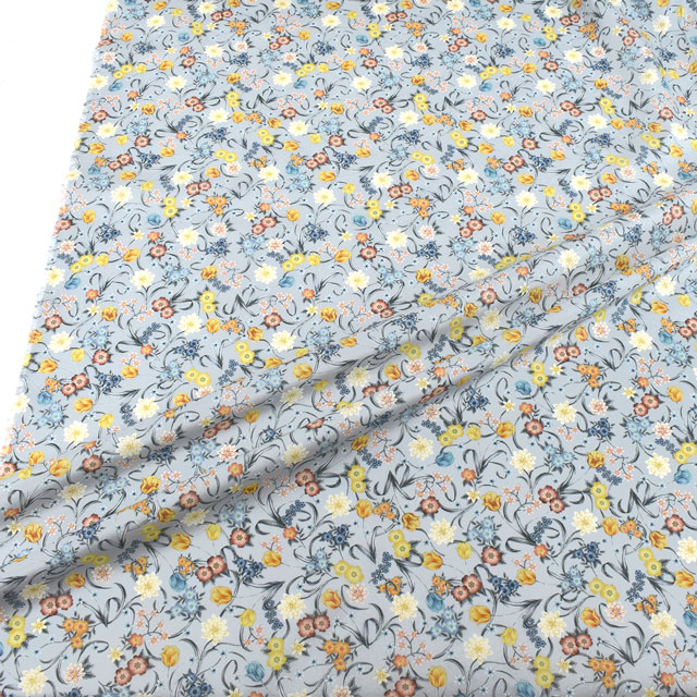生地 LIBERTY FABRICS リバティ・ファブリックス タナローン 2022SS Floralove Collection ASTRAL MEADOW アストラル・メドゥ(3636413) A.グレー 99Zz99j
