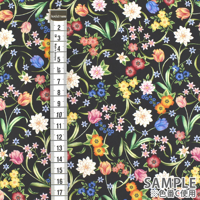 生地 LIBERTY FABRICS リバティ・ファブリックス タナローン 2022SS Floralove Collection ASTRAL MEADOW アストラル・メドゥ(3636413) A.グレー 99Zz99j