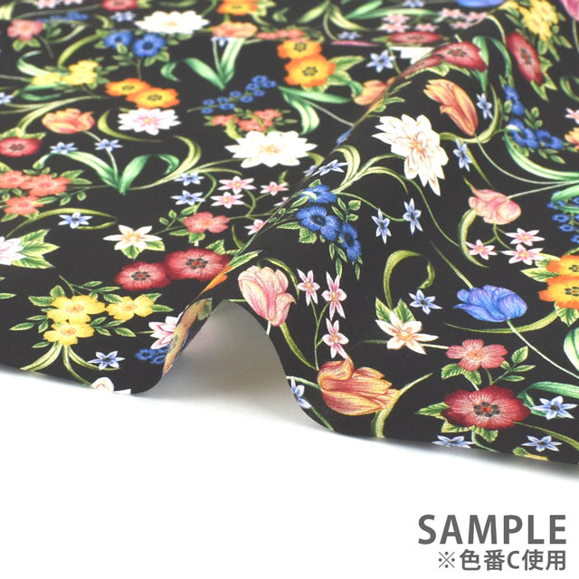 生地 LIBERTY FABRICS リバティ・ファブリックス タナローン 2022SS Floralove Collection ASTRAL MEADOW アストラル・メドゥ(3636413) A.グレー 99Zz99j