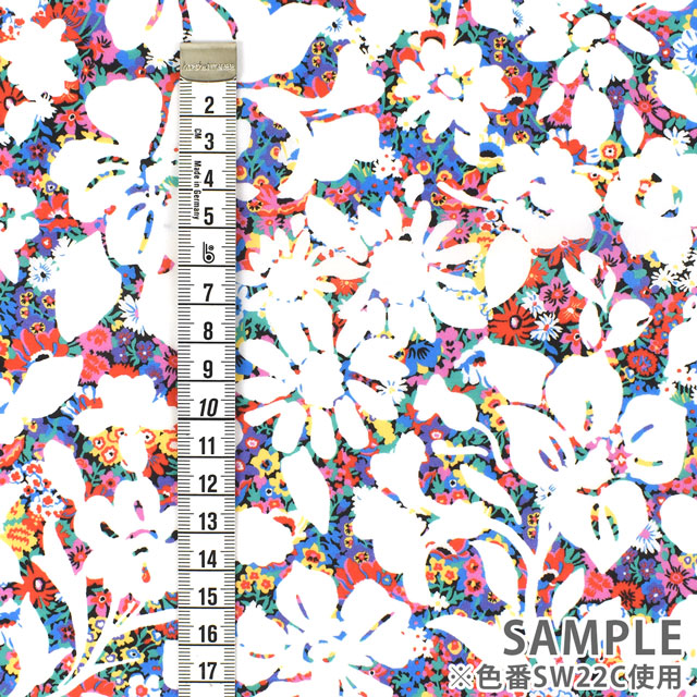 生地 LIBERTY FABRICS リバティ・ファブリックス タナローン 2022SS OceanVoyage Annabella Thorpe アナベラ・ソープ(22-5542104) SW22A.ピンク・オレンジ系 99Zz99j