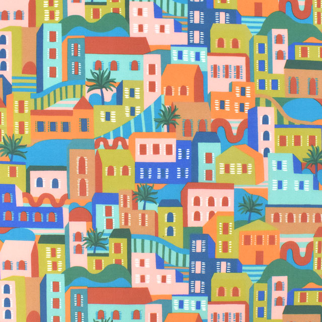 生地 LIBERTY FABRICS リバティ・ファブリックス タナローン 2022SS OceanVoyage Patchwork Coast パッチワーク・コースト(22-5842107) SW22A.マルチカラー 99Zz99j