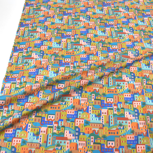 生地 LIBERTY FABRICS リバティ・ファブリックス タナローン 2022SS OceanVoyage Patchwork Coast パッチワーク・コースト(22-5842107) SW22A.マルチカラー 99Zz99j