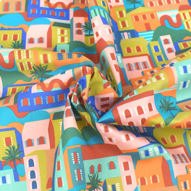 生地 LIBERTY FABRICS リバティ・ファブリックス タナローン 2022SS OceanVoyage Patchwork Coast パッチワーク・コースト(22-5842107) SW22A.マルチカラー 99Zz99j