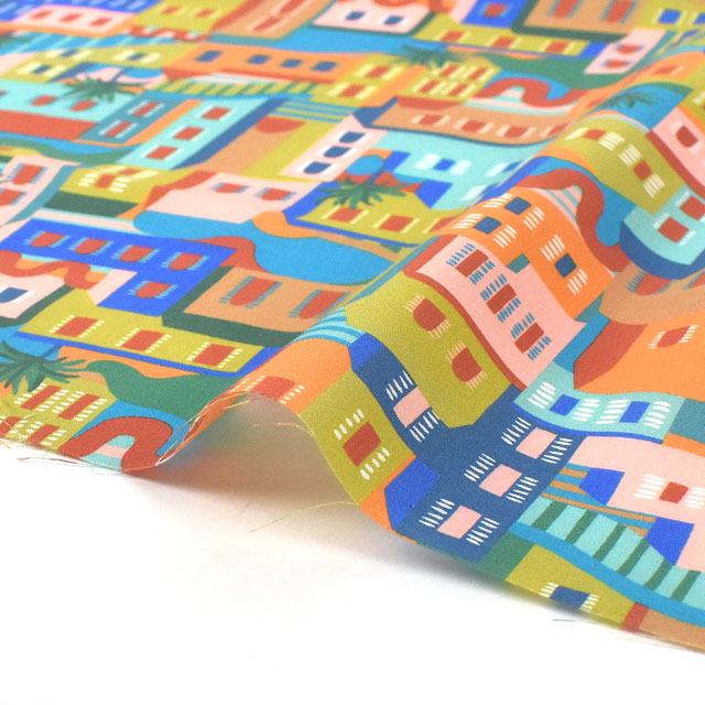 生地 LIBERTY FABRICS リバティ・ファブリックス タナローン 2022SS OceanVoyage Patchwork Coast パッチワーク・コースト(22-5842107) SW22A.マルチカラー 99Zz99j