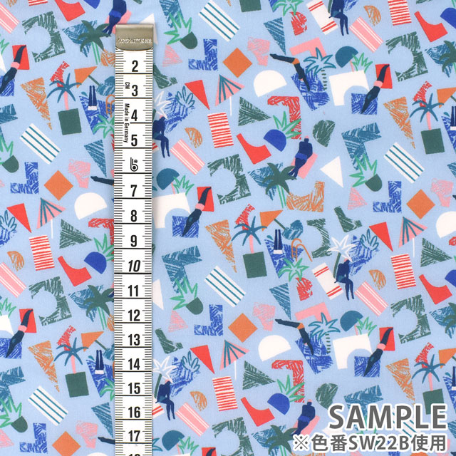 生地 LIBERTY FABRICS リバティ・ファブリックス タナローン 2022SS OceanVoyage Miro Pools ミロ・プールス(22-5842111) SW22C.ターコイズ 99Zz99j