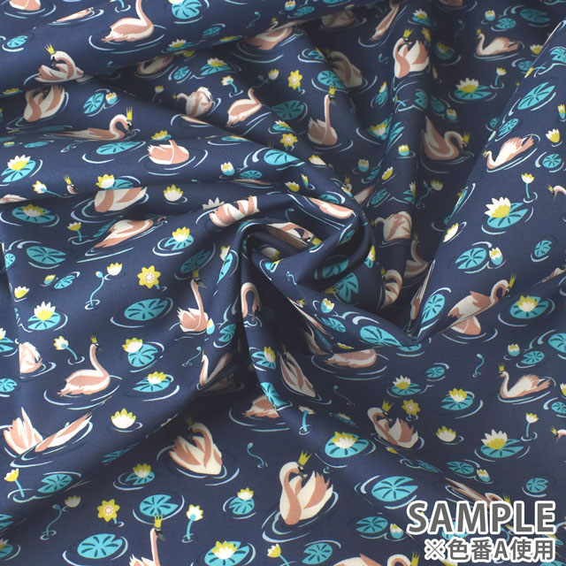 生地 LIBERTY FABRICS リバティ・ファブリックス タナローン 2022SS PALADISE LANDS Manon マノン(363J6434) A.ネイビー 99Zz99j