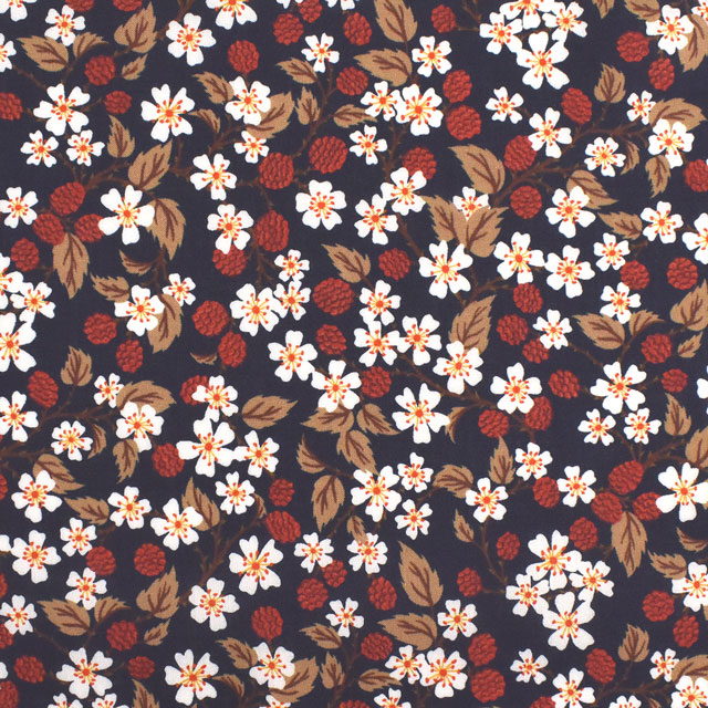 生地 LIBERTY FABRICS リバティ・ファブリックス タナローン 2022AW THE HOUSE OF LIBERTY Karen's Choice カレンズ・チョイス(3632204) 22AT.ネイビー 99Zz99j