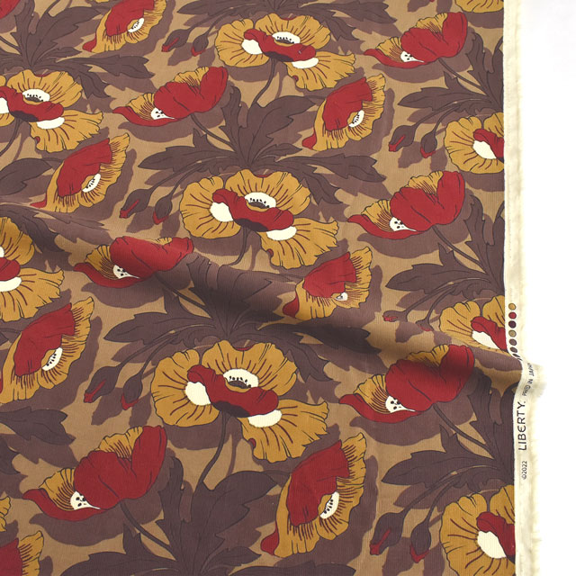 生地 LIBERTY FABRICS リバティ・ファブリックス コーデュロイ 2022AW Butterfield Garden バターフィールド・ガーデン(DC32387) J22C.ベージュ 09Bl25j